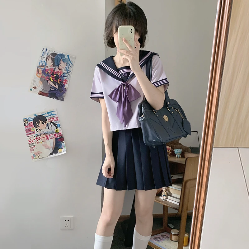 空栗鼠丸【铃川高】原创jk制服套装学院风水手服百褶短裙jk套装女