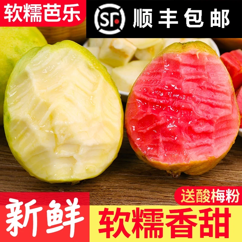 【顺丰包邮】广东软糯软心芭乐奶油芭乐3斤5斤新鲜孕妇白心番石榴