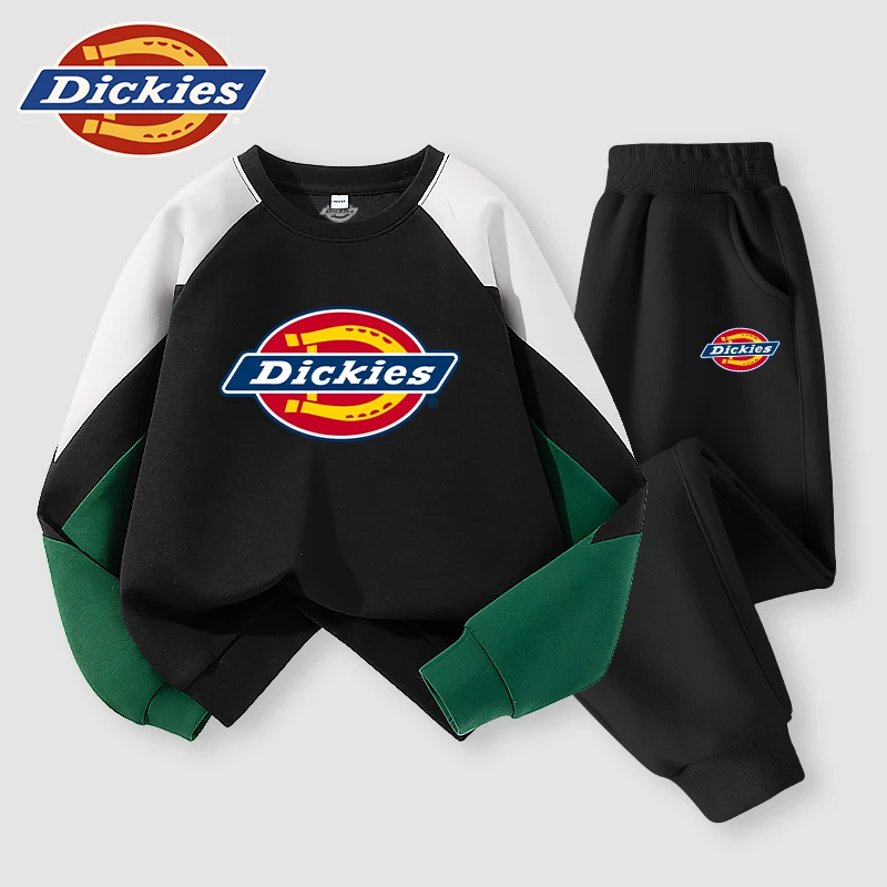 Dickies童装男童套装秋季儿童潮款套头衫中小童休闲百搭两件套秋