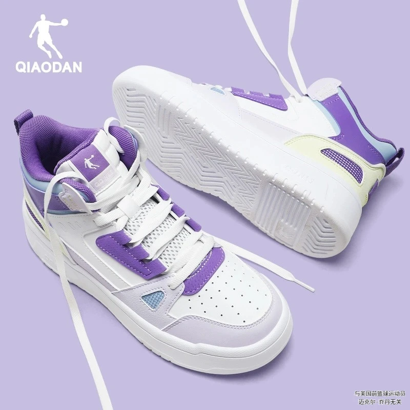 乔丹高帮板鞋女鞋2025新款冬季小白鞋女官方正品轻便休闲运动鞋子