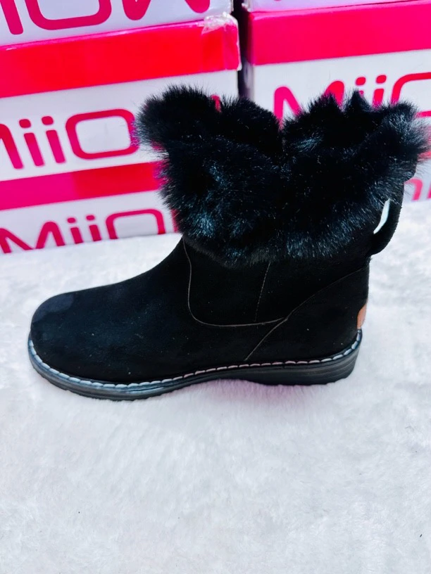 真皮兔毛雪地靴女冬季保暖靴子平底防滑百搭短靴软底时尚休闲加绒