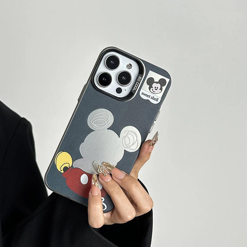 ins背影米奇适用苹果17PRO手机壳华为P70高级16PROMAX高档防摔