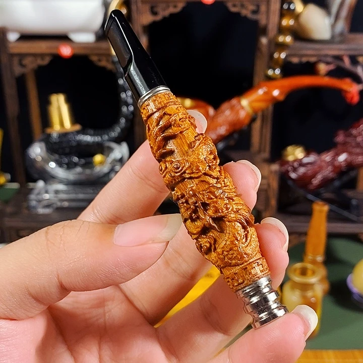 高端定制金丝楠烟嘴