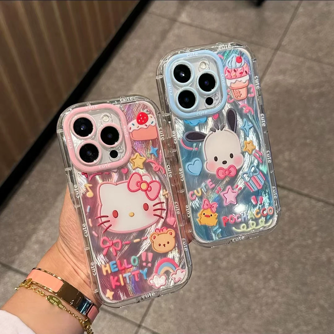 帕恰狗凯蒂猫适用苹果16/15pro手机壳vivo华为pura70荣耀oppo小米