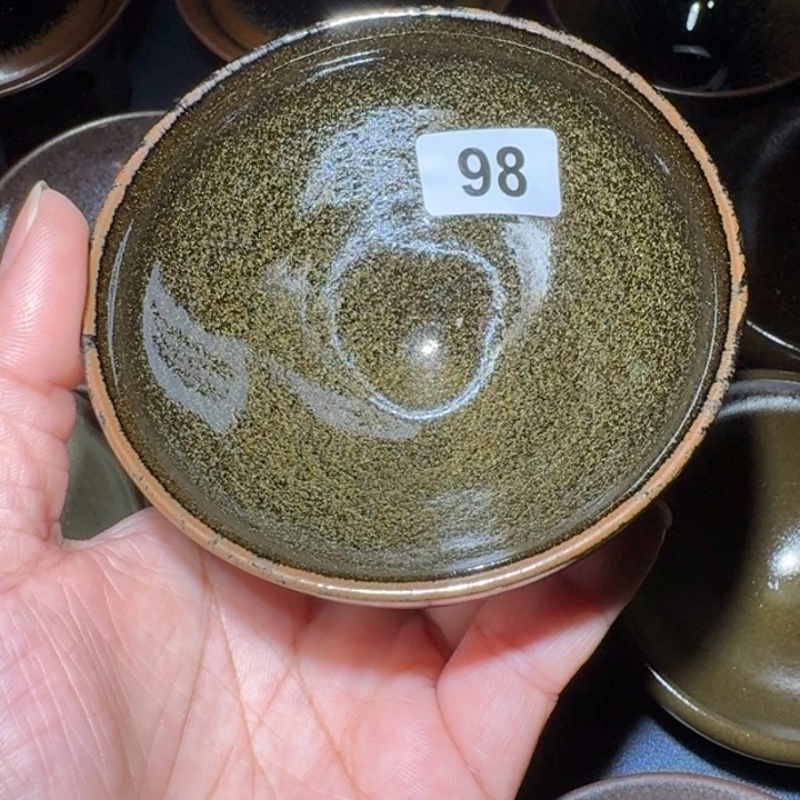 江***耀小雨茶盏，手工柴烧