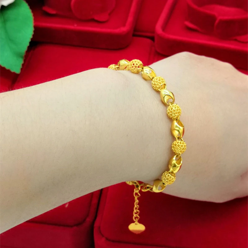 铜合金手链 合金手链送妈妈玲珑手链女款时尚精美不掉色可调节