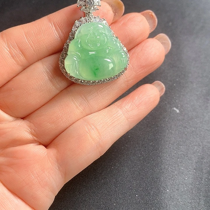 颈饰银S925镶嵌翡翠111111111