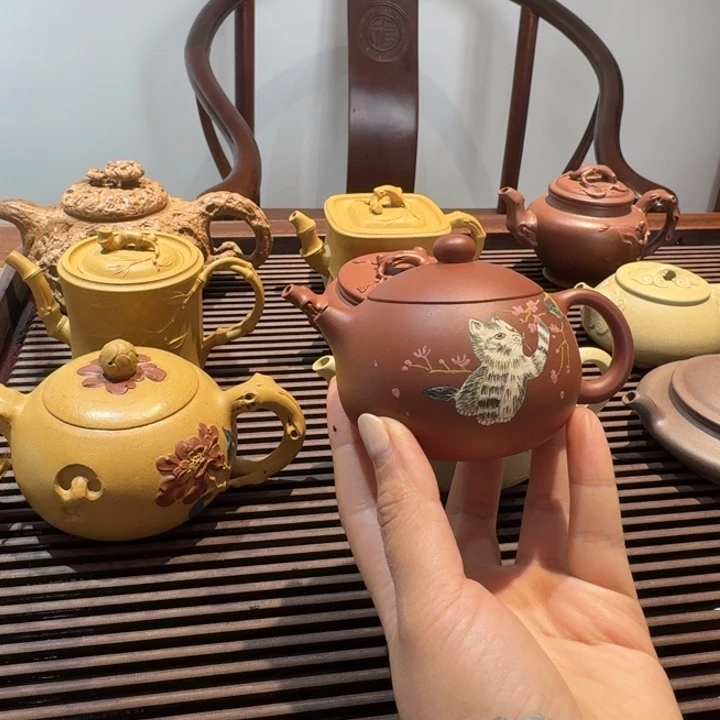 茶壶紫砂红皮龙西施