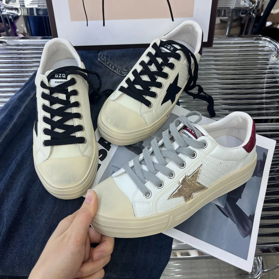 1590-1春季新款复古星星板鞋韩版潮流脏脏鞋设计个性百搭秀气