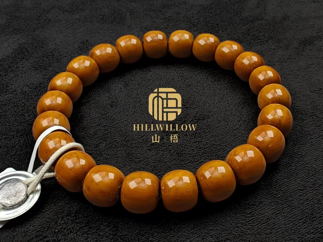 山梧出品【稀有无棕线-实心紫金鼠】全品无暇紫金鼠手串