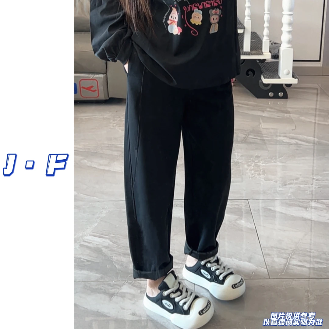 JF定制大码女装1683春秋休闲百搭高腰哈伦萝卜裤