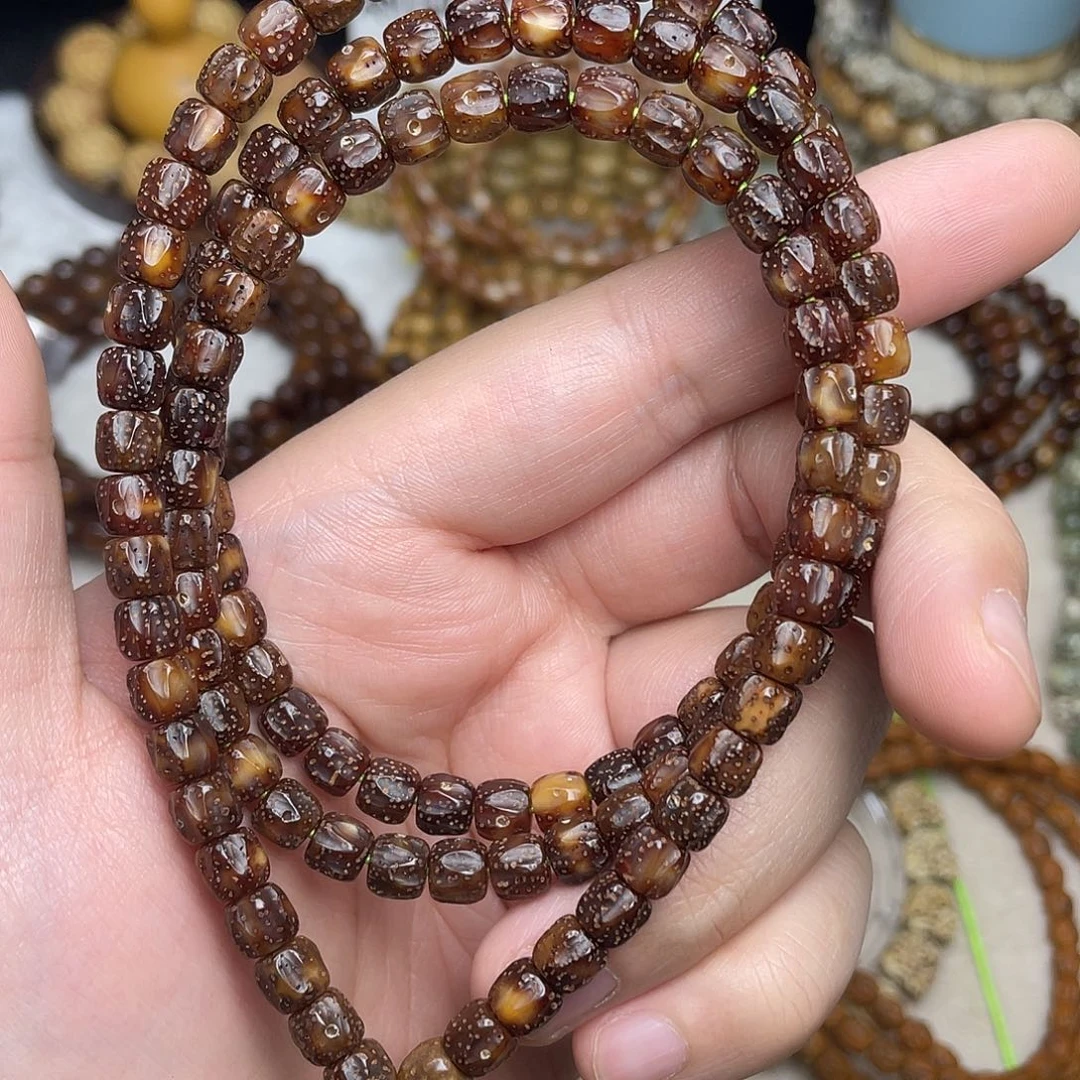 清***暖吊坠星月菩提7×6尺寸，陈籽玉化，带备籽