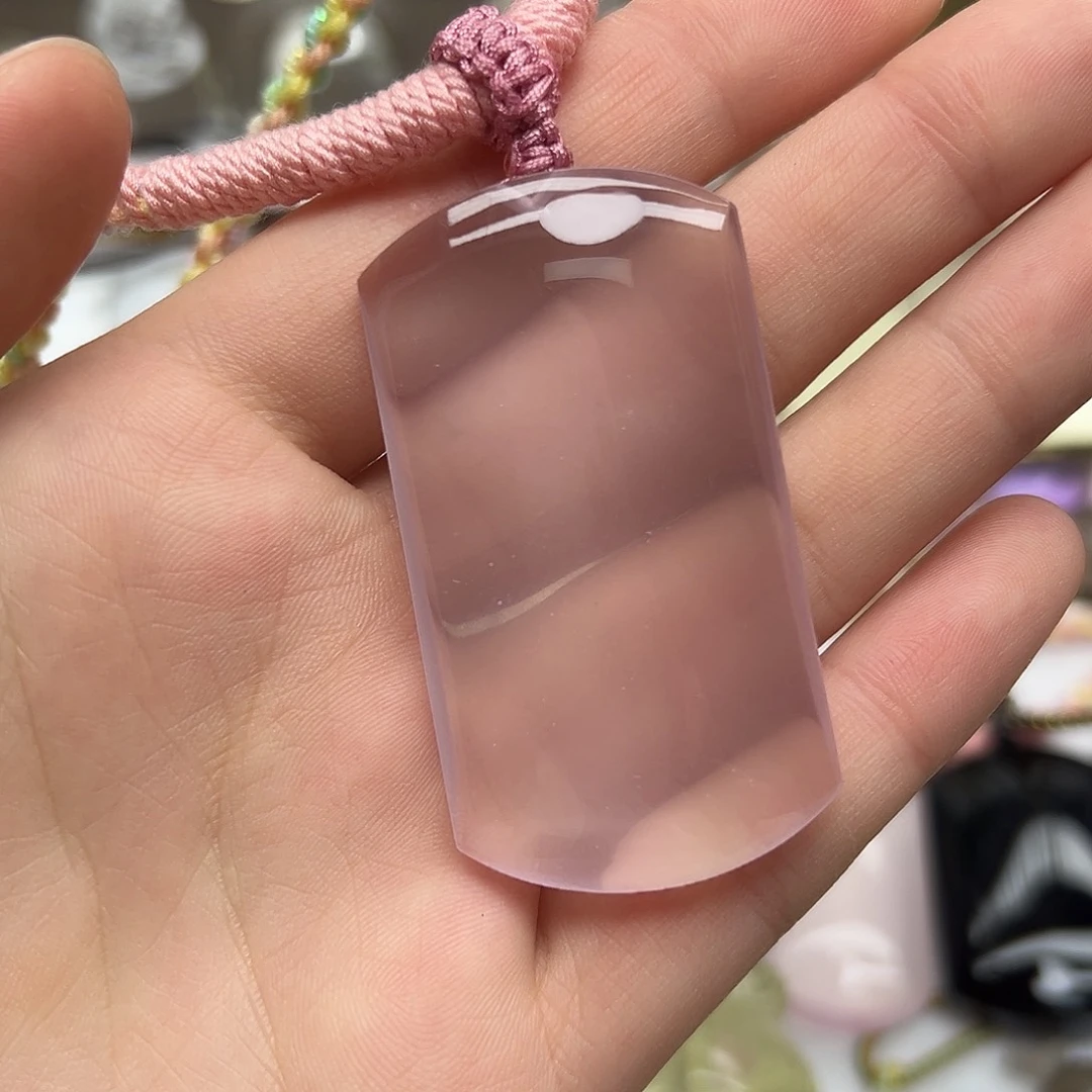 水晶颈饰未镶嵌粉晶无事牌