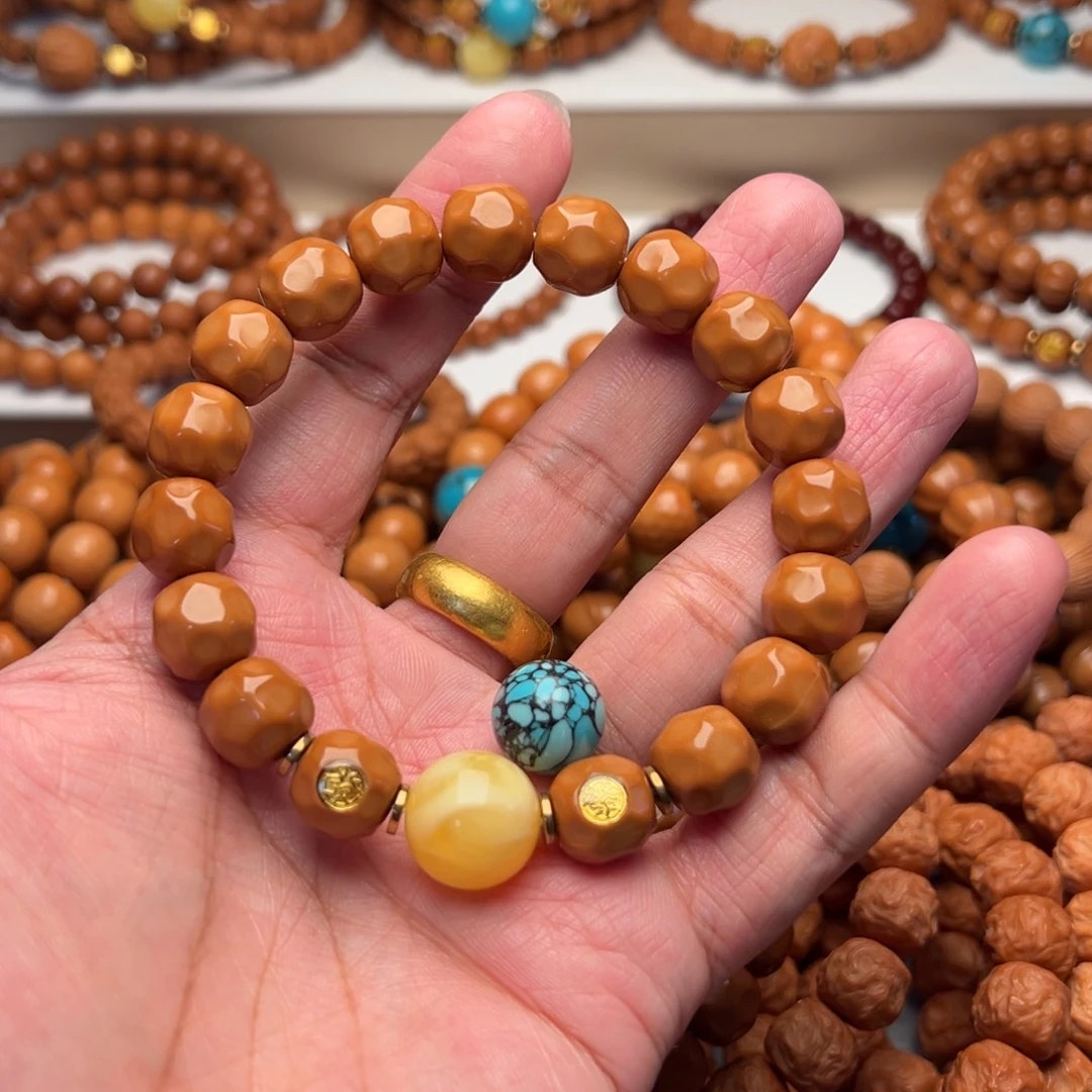 全***弟猴头核桃手串奶酪