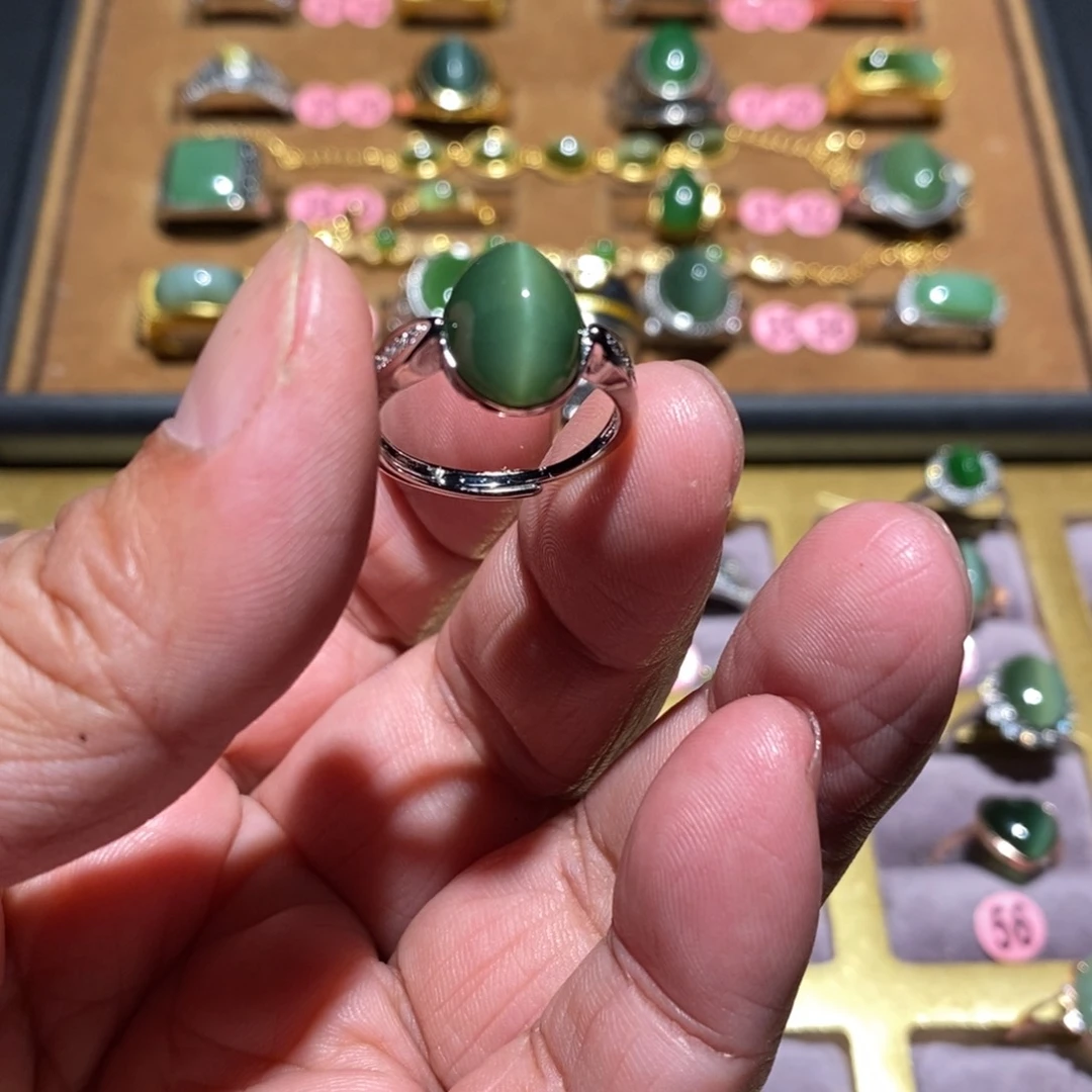 和田玉（碧玉）戒指未镶嵌