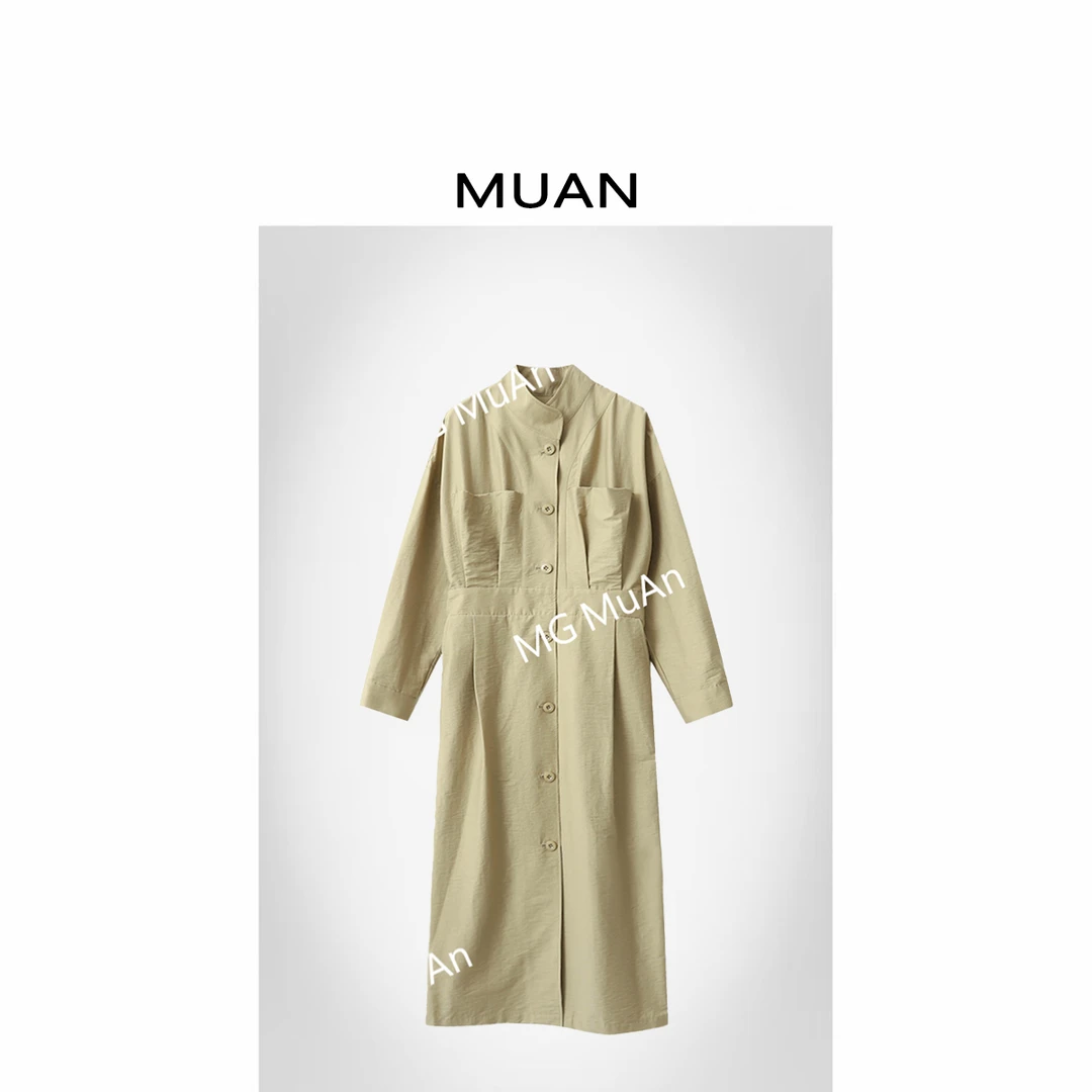 木岸MUAN：《曼哈顿女主裙》“曼哈顿系列”定制风衣连衣裙女YJ-23585