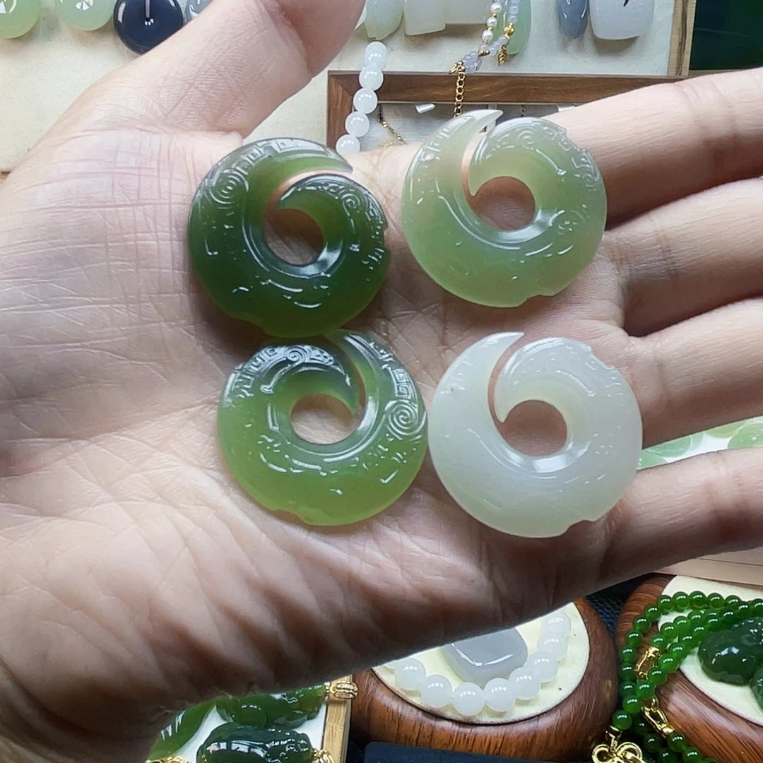 吊坠(不含链)未镶嵌和田玉多样性发1