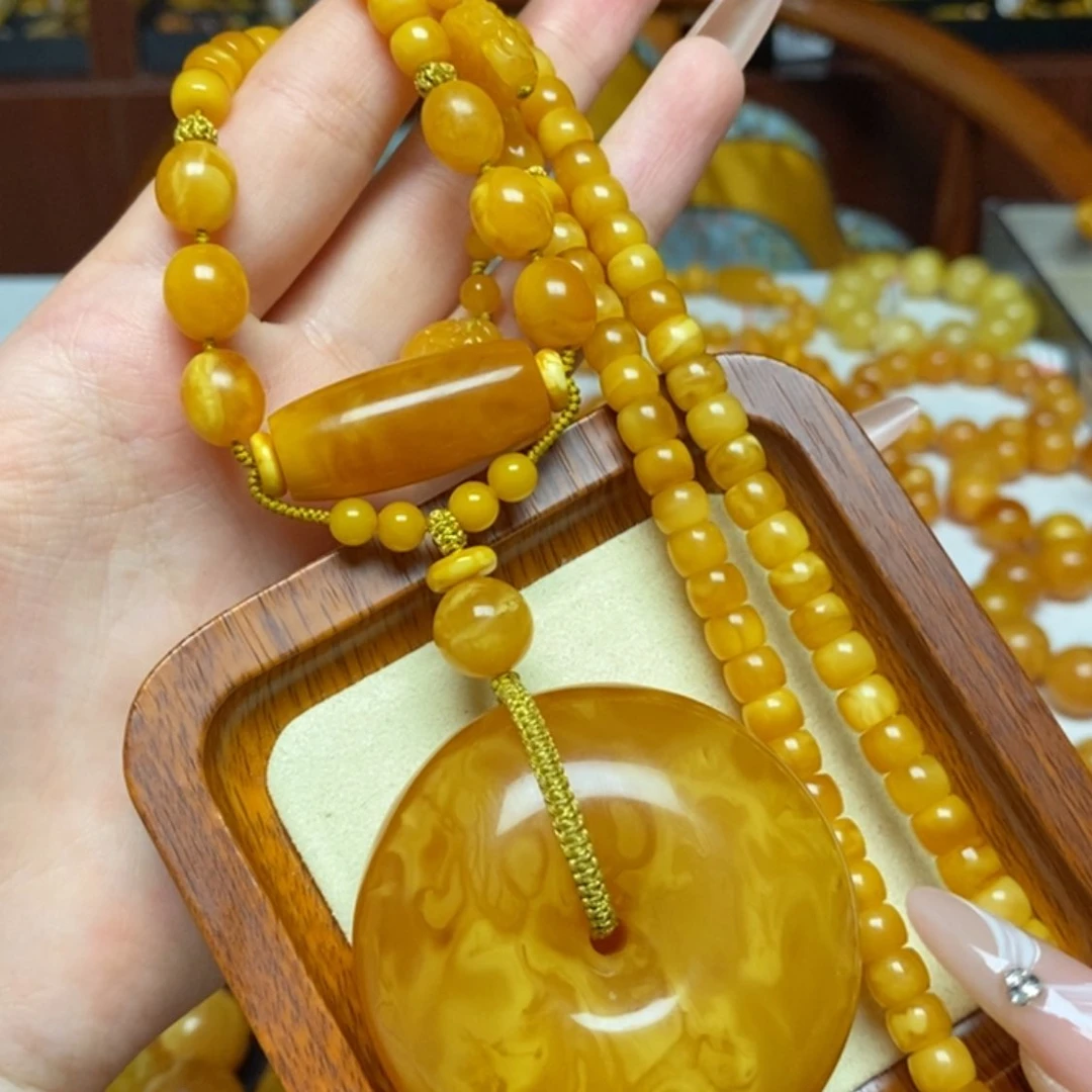 【闪购商品】蜜蜡颈饰未镶嵌项链