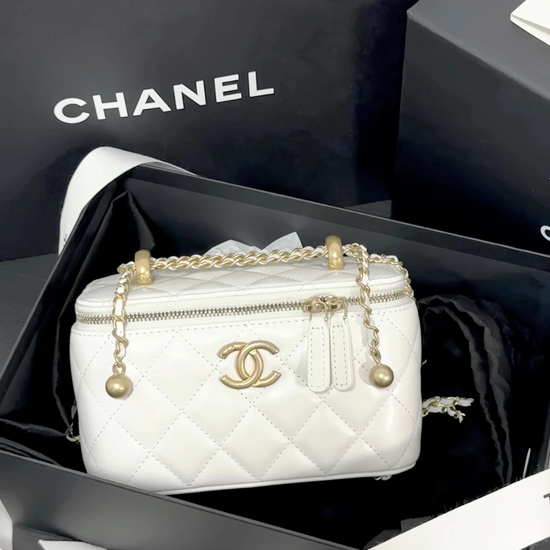 99新 Chanel/香奈儿 Chanel白金双金珠长盒子25050021-05