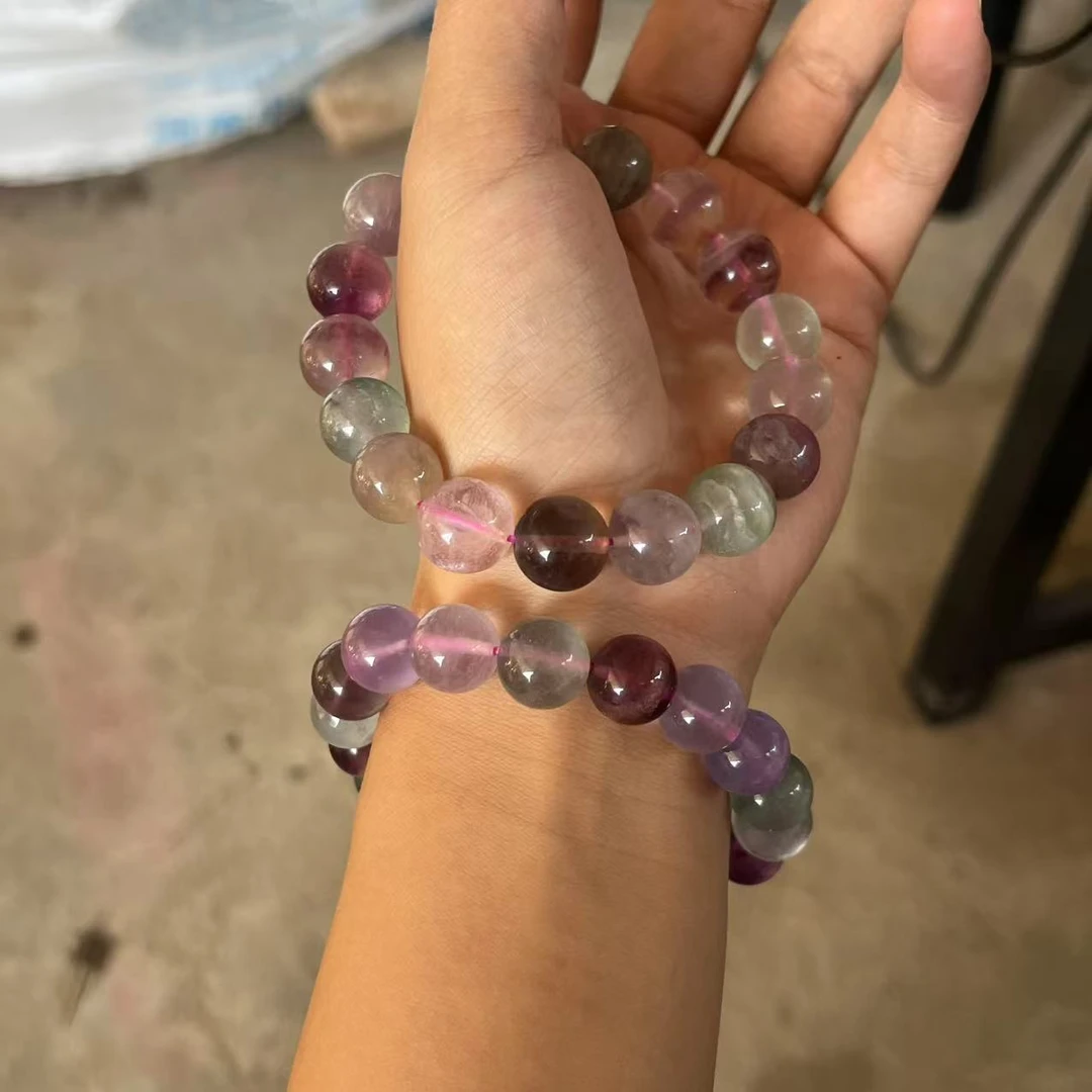 【梵东甄选】Z043-天然彩萤石多宝手串手链-多样性发其一