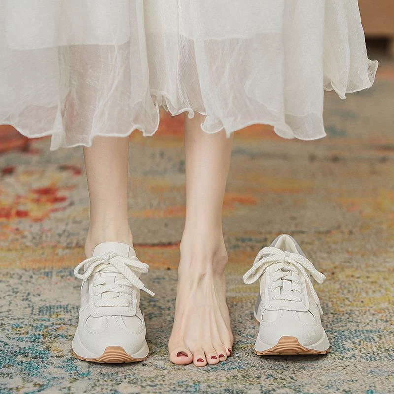 【JTG&SHOES 官方】2025爆款老爹鞋女小个子内增高小白鞋秋冬休闲鞋