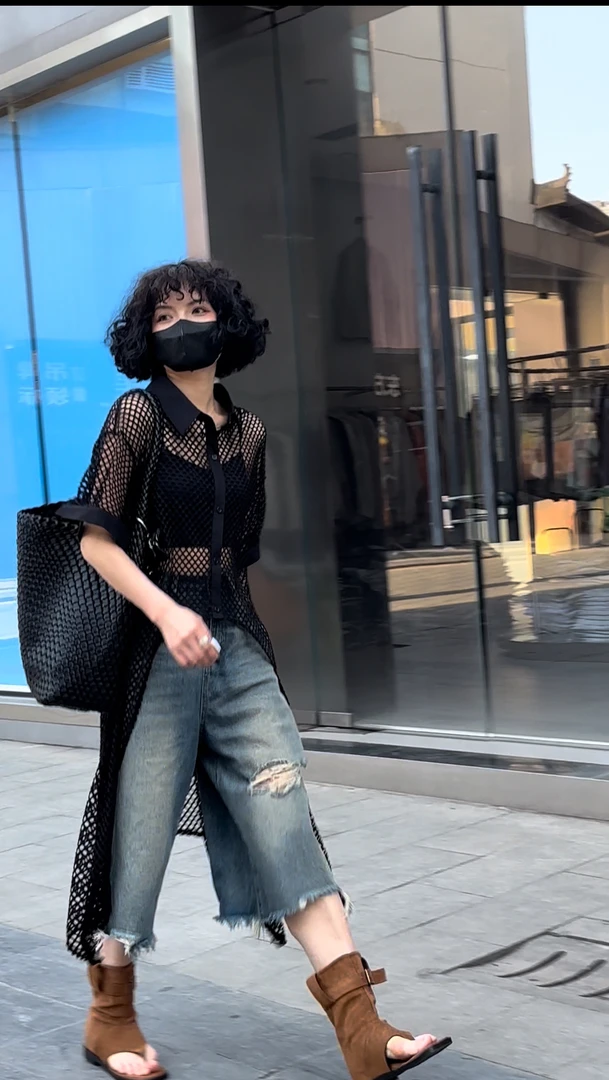 沙滩罩衫海滩度假宽松镂空开衫比基尼泳衣外搭衬衣裙