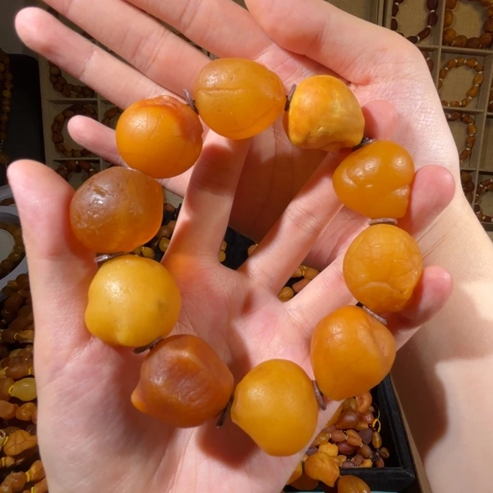 琥珀未镶嵌颈饰蜜蜡海漂手串
