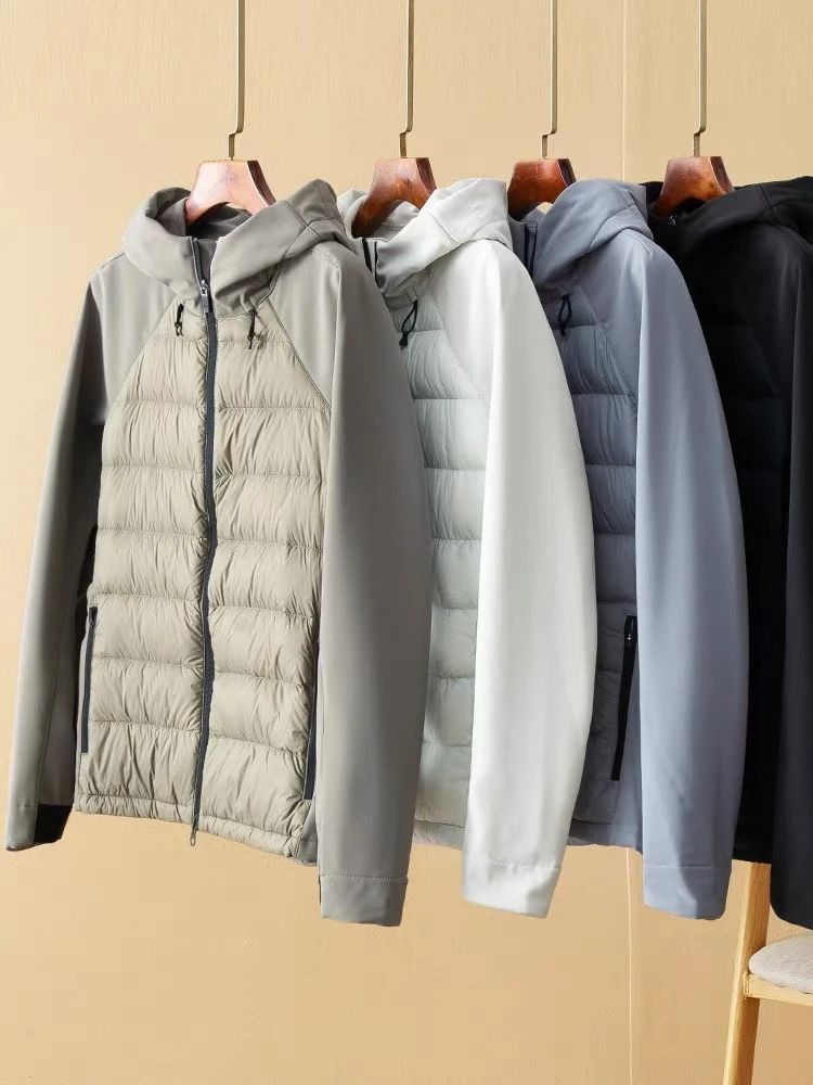 【年末宠粉】P747 轻薄拼接白鸭绒羽绒服女加绒保暖防风冲锋衣外套