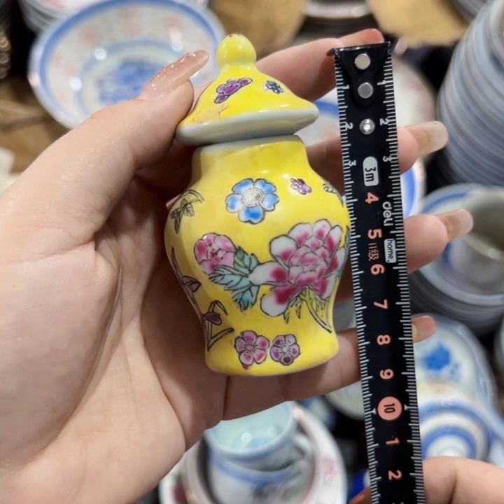 景德镇陶瓷高温瓷手绘小罐