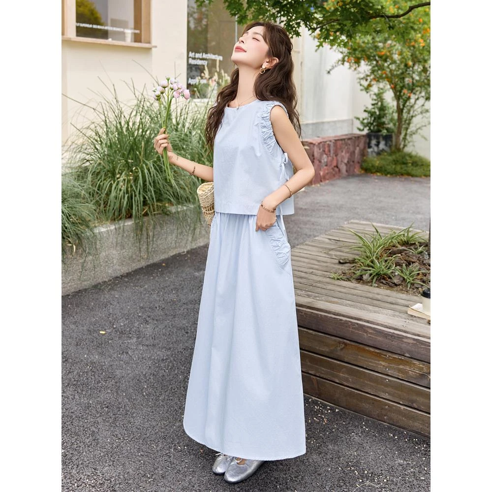 穿搭显瘦时尚套装裙女2025年夏季爆款今年流行洋气减龄两件套装潮