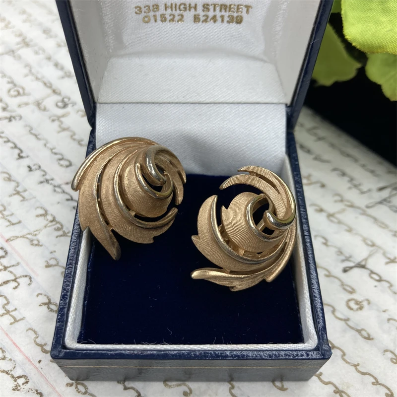 合金耳饰 trifari金色丝结耳环1-1【2071022-030】