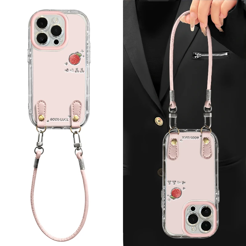 顺顺荔荔适用苹果16promax泡芙手机壳iPhone15羽纱华为oppo小米15