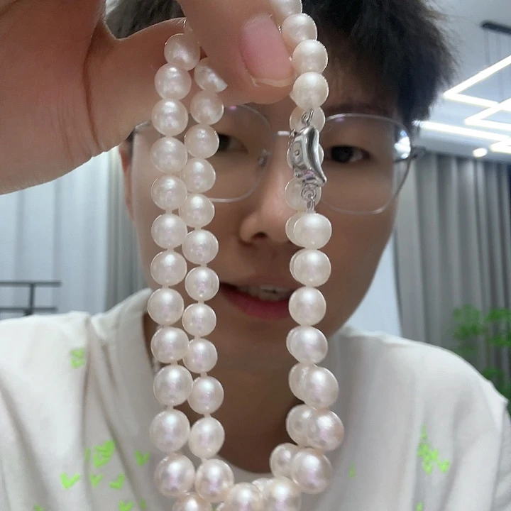 淡水珍珠银S925镶嵌颈饰