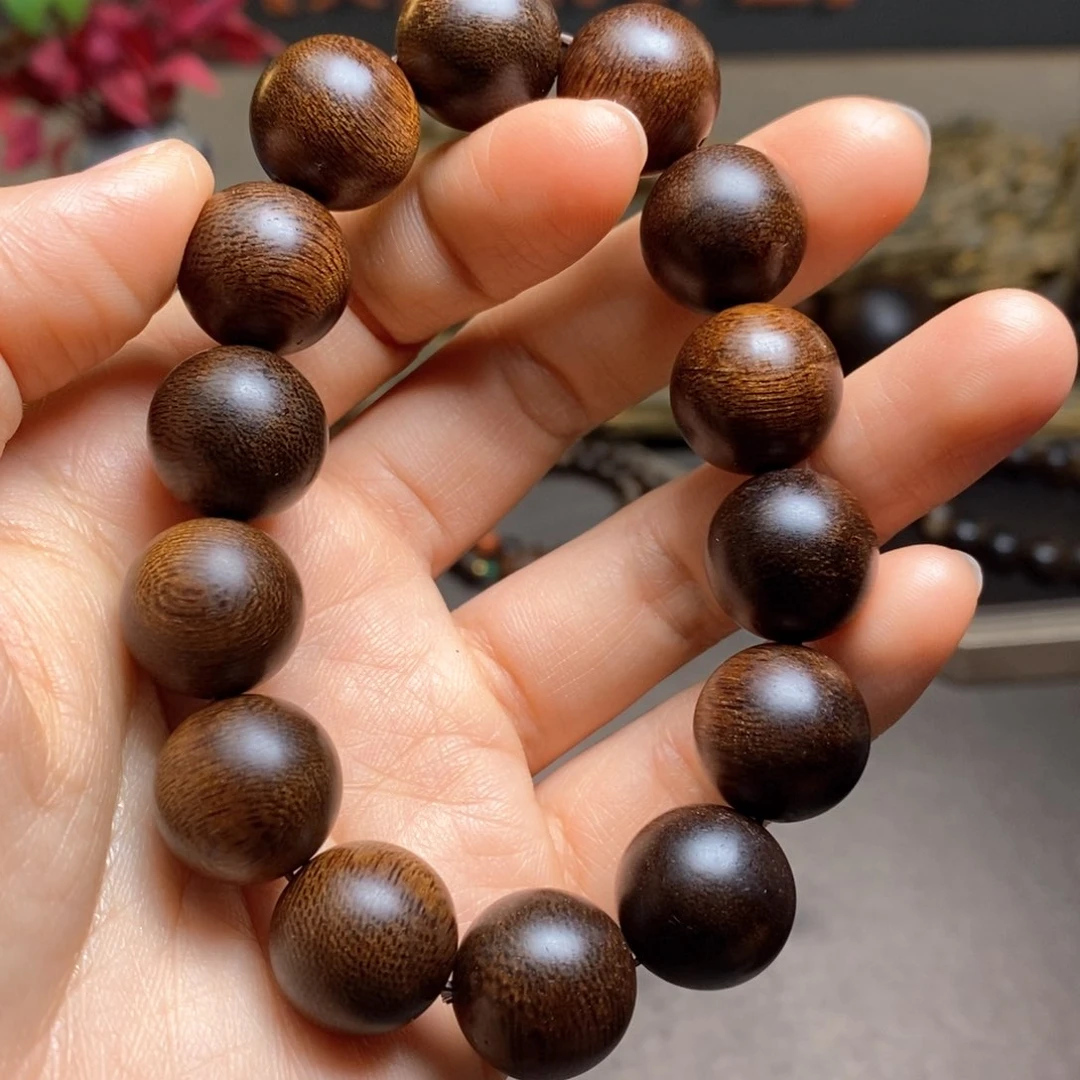 沉香手串越南富森红土糖结玉化1.6