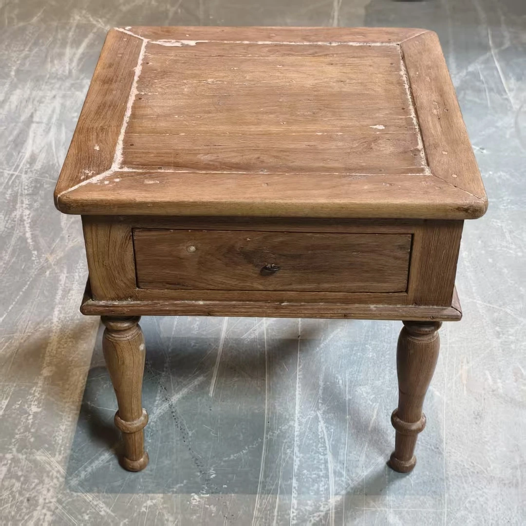 丝露花雨印度侘寂风古典家用木质方几小茶台