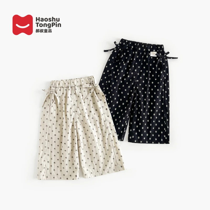 【现货】郝叔童品夏季新款时尚高货洋气2025女童波点阔腿裤潮HI5247