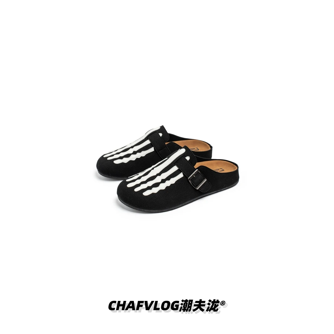 CHAFVLOG 2025/SS复古骨头博肯拖鞋 夏季外穿经典小众懒人包拖鞋