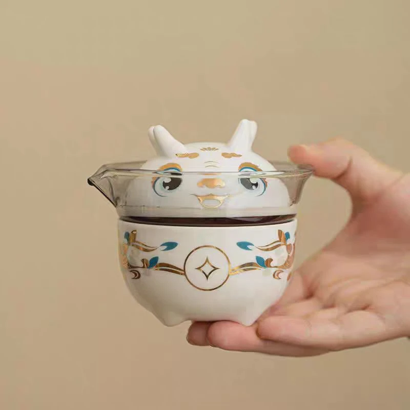 魅宝龙便携式旅行茶具套装快客杯一壶三杯 5924