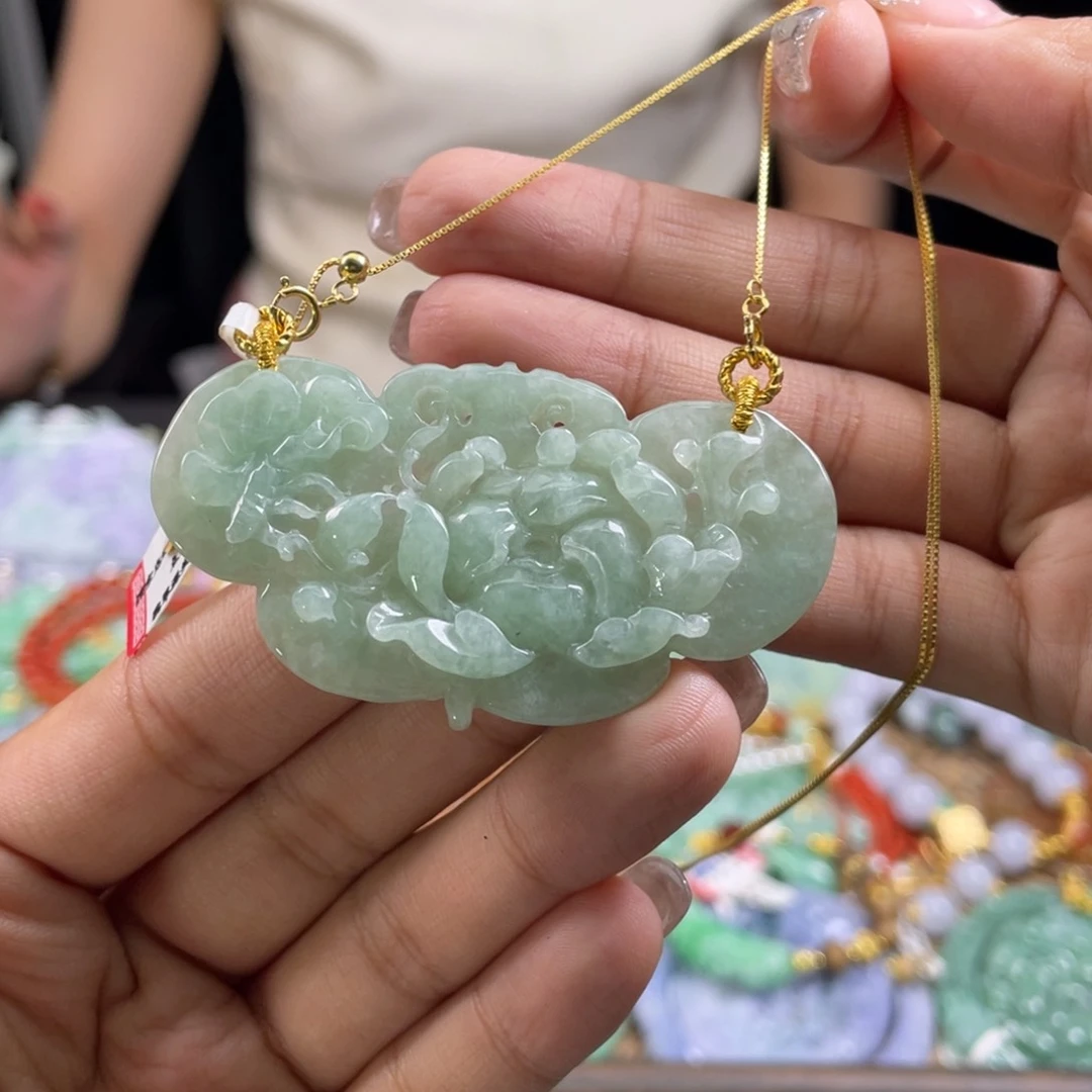 翡翠未镶嵌颈饰代编织