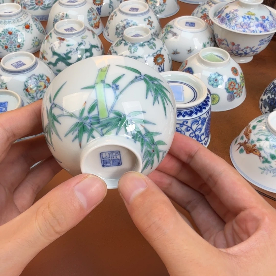 东***桓摆件景德镇瓷器手工手绘