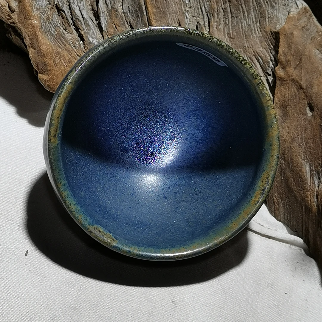 矿泥蓝贝转化玉子高雅复古主人杯落灰烧建阳建盏龙窑柴烧建盏茶器