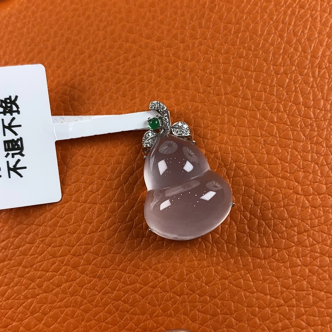 石英质玉银S925镶嵌颈饰