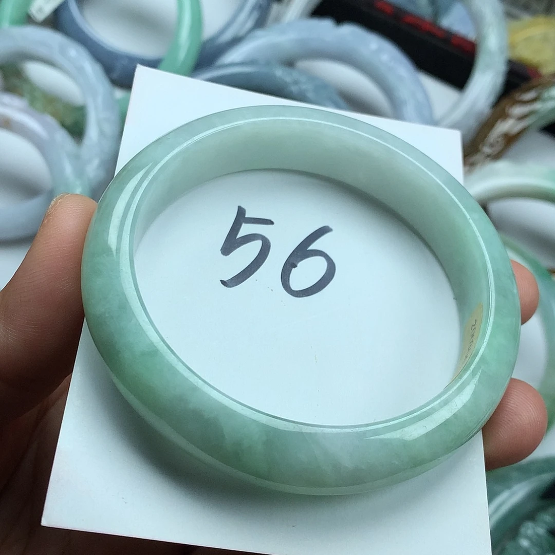 翡翠未镶嵌手镯天然翡翠56.7