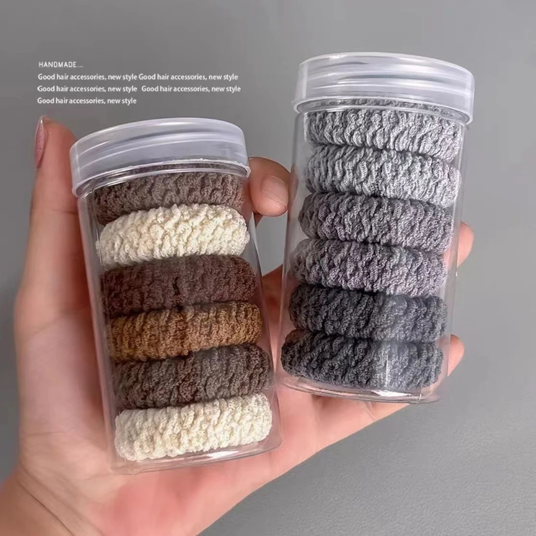 高马尾固定皮筋升级加宽加厚耐用高弹力复古头绳扎高马尾时尚发圈