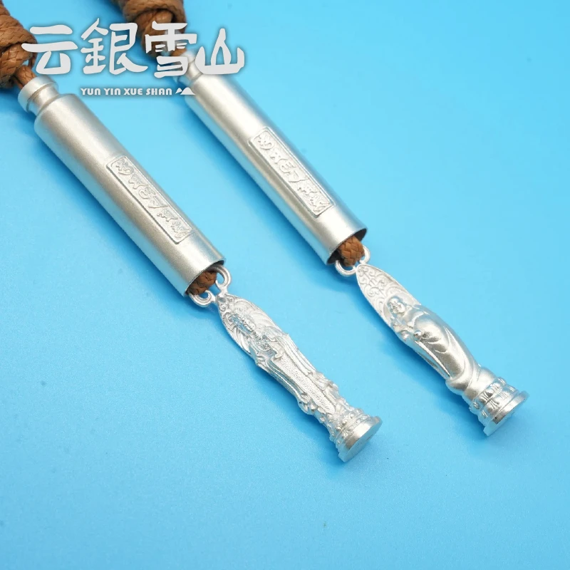 云银雪山 吊坠足银 【观音吊坠+佛吊坠】足银吊坠爆款抽拉款YD64