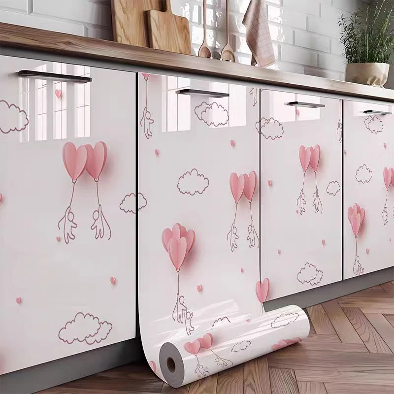 厨房防油贴纸防水防潮防污耐高温柜灶台用墙壁纸加厚装饰自粘墙纸