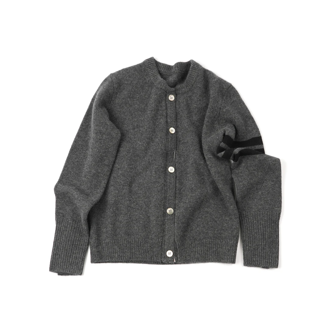 【知更鸟】休闲学院风羊毛开衫XG24MY832复古时尚短款经典针织毛衫