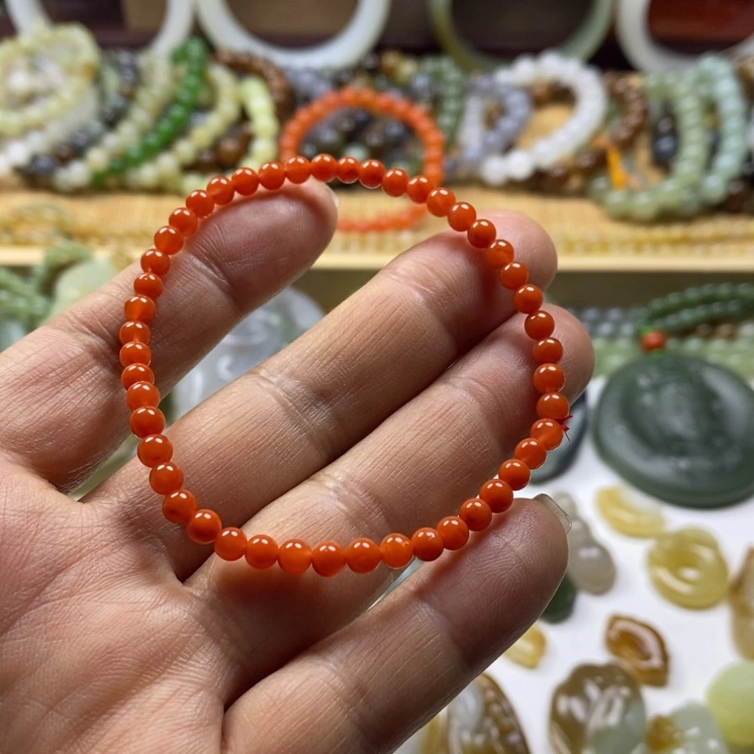 南红玛瑙手链未镶嵌