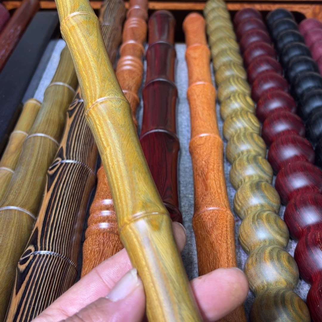 清***影大果紫檀（缅甸花梨）绿檀竹节