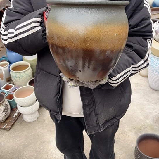 紫砂花盆高度25口径25